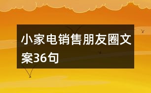 小家電銷售朋友圈文案36句