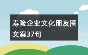 壽險企業(yè)文化朋友圈文案37句