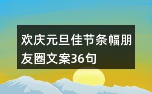 歡慶元旦佳節(jié)條幅朋友圈文案36句