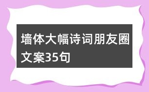 墻體大幅詩詞朋友圈文案35句