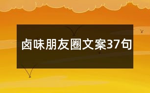 鹵味朋友圈文案37句