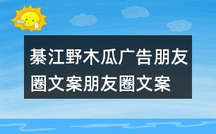 綦江野木瓜廣告朋友圈文案、朋友圈文案37句