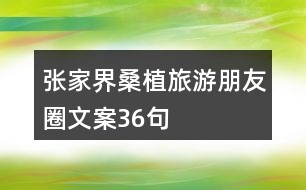 張家界桑植旅游朋友圈文案36句