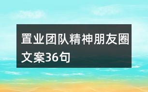 置業(yè)團隊精神朋友圈文案36句