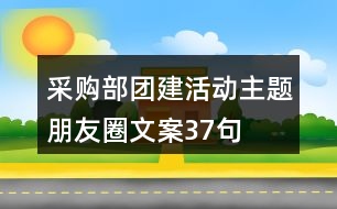 采購(gòu)部團(tuán)建活動(dòng)主題朋友圈文案37句