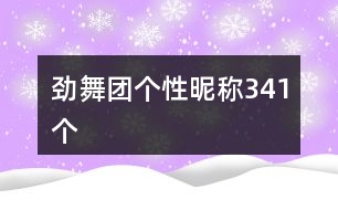 勁舞團個性昵稱341個