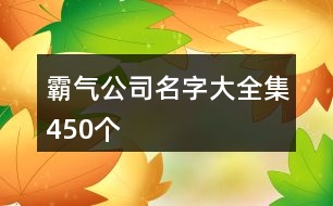 霸氣公司名字大全集450個(gè)