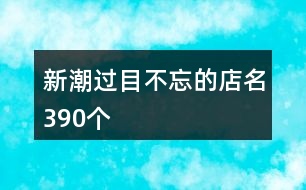 新潮過(guò)目不忘的店名390個(gè)