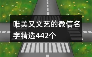 唯美又文藝的微信名字精選442個