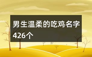 男生溫柔的吃雞名字426個(gè)