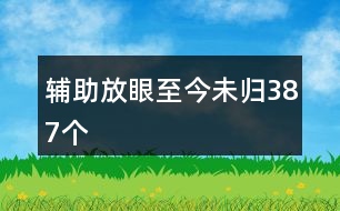 輔助放眼至今未歸387個