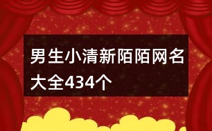 男生小清新陌陌網名大全434個