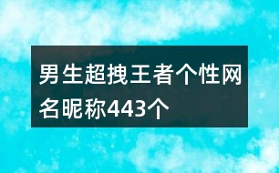 男生超拽王者個(gè)性網(wǎng)名昵稱(chēng)443個(gè)