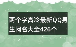 兩個字高冷最新QQ男生網(wǎng)名大全426個