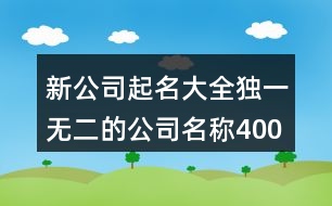 新公司起名大全,獨(dú)一無(wú)二的公司名稱400個(gè)