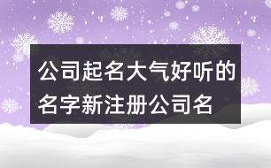 公司起名大氣好聽的名字,新注冊(cè)公司名稱大全440個(gè)