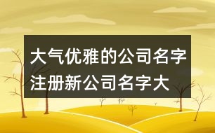 大氣優(yōu)雅的公司名字,注冊新公司名字大全425個