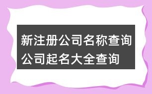 新注冊公司名稱查詢,公司起名大全查詢系統(tǒng)377個