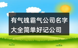 有氣魄霸氣公司名字大全,簡單好記公司名字大全443個(gè)