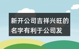 新開公司吉祥興旺的名字,有利于公司發(fā)展的好名稱432個