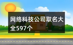 網絡科技公司取名大全597個