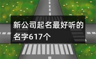 新公司起名最好聽的名字617個(gè)