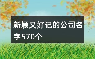 新穎又好記的公司名字570個