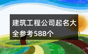 建筑工程公司起名大全參考588個(gè)