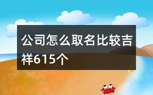 公司怎么取名比較吉祥615個