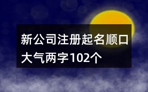 新公司注冊起名順口大氣兩字102個