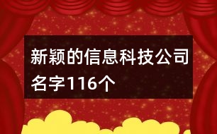 新穎的信息科技公司名字116個