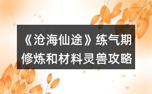 《滄海仙途》練氣期修煉和材料靈獸攻略