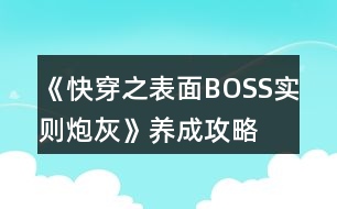 《快穿之表面BOSS實(shí)則炮灰》養(yǎng)成攻略