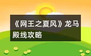 《網(wǎng)王之夏風(fēng)》龍馬殿線攻略