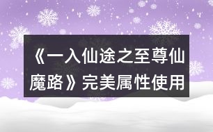 《一入仙途之至尊仙魔路》完美屬性使用攻略