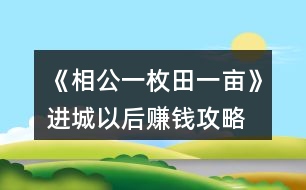 《相公一枚田一畝》進(jìn)城以后賺錢攻略