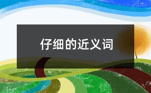 仔細(xì)的近義詞