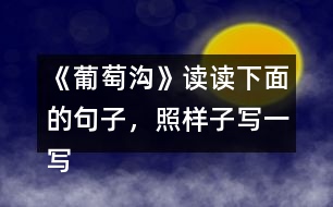 《葡萄溝》讀讀下面的句子，照樣子寫一寫。