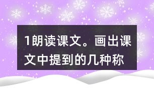 1、朗讀課文。畫出課文中提到的幾種稱象的辦法，說說為什么曹沖稱象的辦法好。