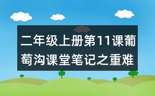 二年級上冊第11課葡萄溝課堂筆記之重難點(diǎn)歸納