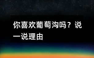 你喜歡葡萄溝嗎？說(shuō)一說(shuō)理由