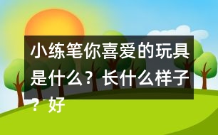 小練筆：你喜愛(ài)的玩具是什么？長(zhǎng)什么樣子？好玩在哪里？