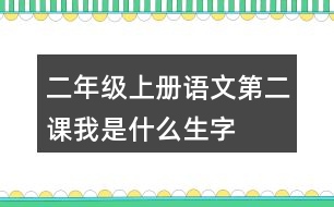 二年級上冊語文第二課我是什么生字