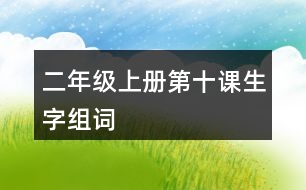 二年級上冊第十課生字組詞