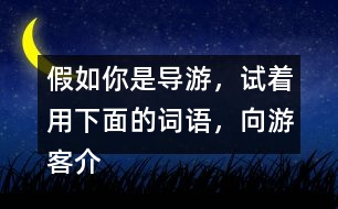 假如你是導(dǎo)游，試著用下面的詞語，向游客介紹趙州橋