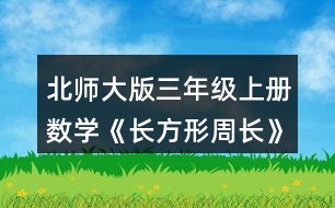 北師大版三年級上冊數(shù)學《長方形周長》 正方形的周長該怎樣計算?量一量，算一算，說說你是怎么想的。