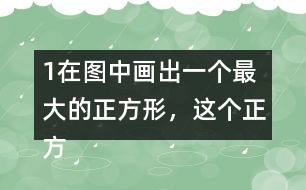 （1）在圖中畫出一個最大的正方形，這個正方形的邊長是（）厘米。