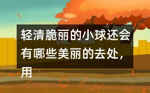 輕清脆麗的小球還會有哪些美麗的去處，用自己的話說說