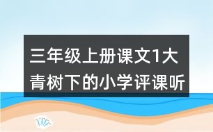 三年級(jí)上冊(cè)課文1大青樹(shù)下的小學(xué)評(píng)課聽(tīng)課記錄