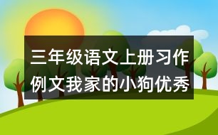 三年級(jí)語(yǔ)文上冊(cè)習(xí)作例文：我家的小狗優(yōu)秀范文2篇